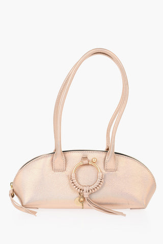 SEE BY Metallic Textured Mini Bag with Charm