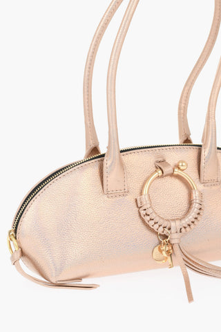 SEE BY Metallic Textured Mini Bag with Charm