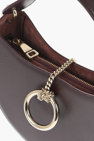 Solid Color Leather Hobo Bag with Suede Detail