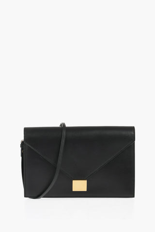 Leather Shoulder Messanger Bag with Golden Closure