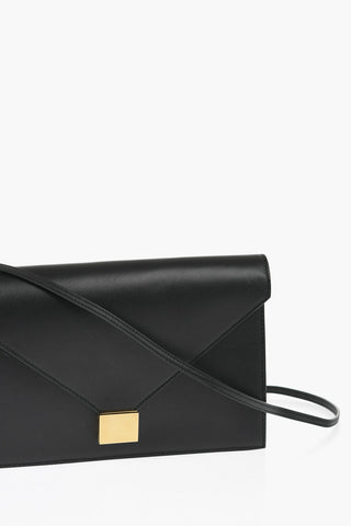 Leather Shoulder Messanger Bag with Golden Closure
