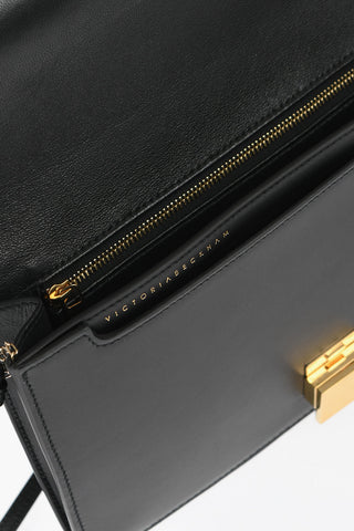 Leather Shoulder Messanger Bag with Golden Closure