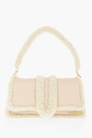 Leather LE BAMBIMOU DOUX Shoulder Bag with Real Fur Trims