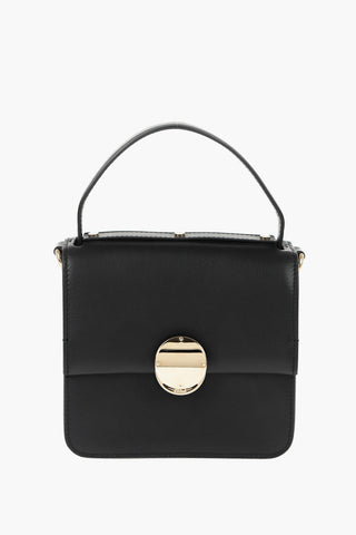 Leather Crossbody Bag with Golden-Effect Chain