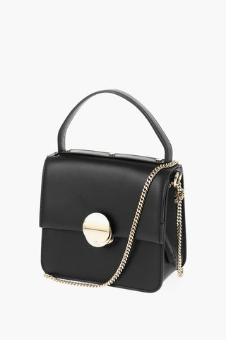 Leather Crossbody Bag with Golden-Effect Chain