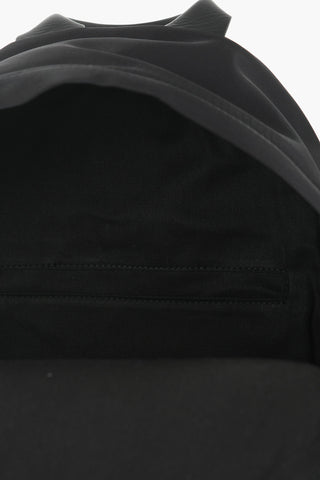 Zaino in Nylon con Stampa Logo a Contrasto