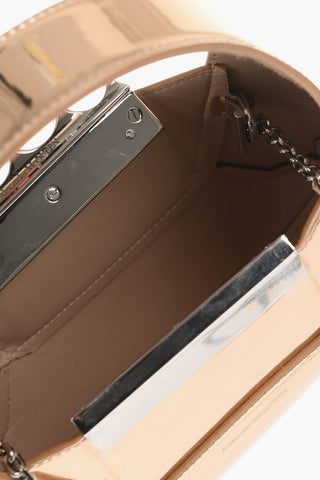 Borsa in Pelle Specchiata con Tracolla a Catena
