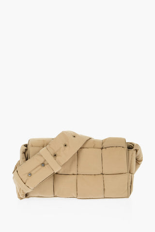 Solid Color Nylon PADDED TECH CASSETTE Crossbody Bag