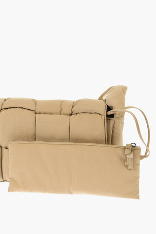 Solid Color Nylon PADDED TECH CASSETTE Crossbody Bag