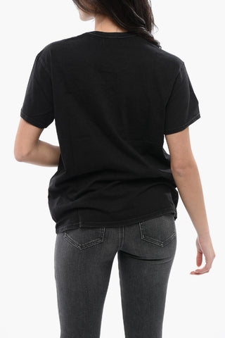 Crew-neck T-shirt With New York Print Ton sur Ton