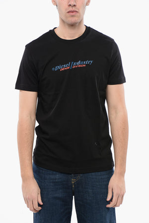 Cotton Crewneck T-Shirt T-DIEGOR NEW INDUSTRIES with Raised Logo