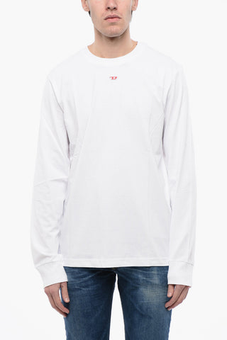 RED TAG Long Sleeves T-JUST-LS-D Crew-neck T-shirt with Embroidery Monogram
