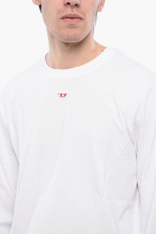 RED TAG Long Sleeves T-JUST-LS-D Crew-neck T-shirt with Embroidery Monogram