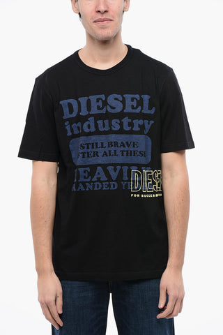 RED TAG Crew-Neck T-Shirt T-JUST-N9 with Maxi Contrast Print