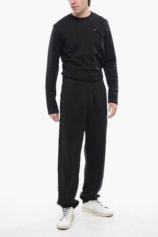 RED TAG Casual Pants P-MARKY-POCK Embroidered with Elastic Waistband