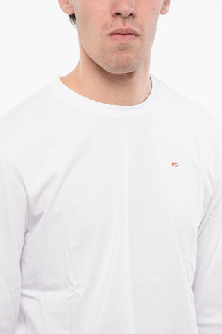 Long Sleeves Cotton T-DIEGOR-LS-MICRODIV Crew-neck T-shirt