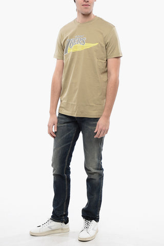 RED TAD Cotton T-DIEGOR-K75 Crew-neck T-shirt with Contrast Print