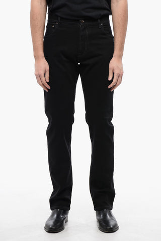ID Jeans in Denim Stretch con Logo Ricamato 19cm