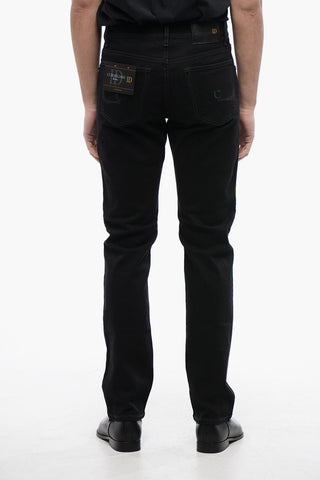 ID Jeans in Denim Stretch con Logo Ricamato 19cm