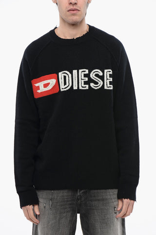 RED TAG Wool K-SARIA-B Crew-neck Sweater with Contrasting Logo