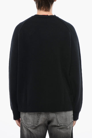 RED TAG Wool K-SARIA-B Crew-neck Sweater with Contrasting Logo