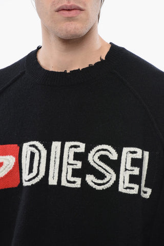 RED TAG Wool K-SARIA-B Crew-neck Sweater with Contrasting Logo
