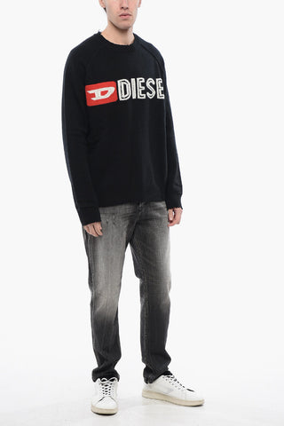 RED TAG Wool K-SARIA-B Crew-neck Sweater with Contrasting Logo