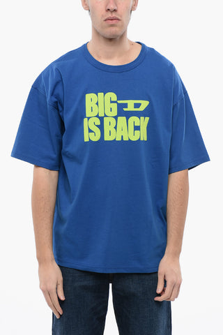 RED TAG Cotton T-BOXT-BACK Crew-neck T-shirt with Embossed Print