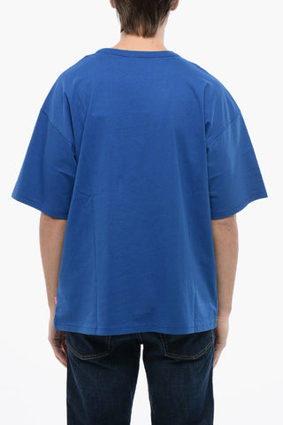 RED TAG Cotton T-BOXT-BACK Crew-neck T-shirt with Embossed Print