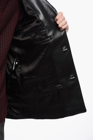 Vegan Leather Jacket ROX Single Vent