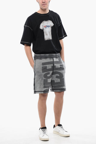 RED TAG Shorts P-ROWN Effetto Burn-Out