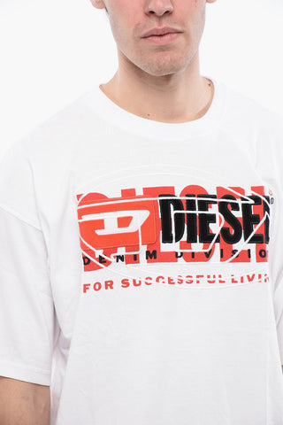 RED TAG T-Shirt Girocollo T-BOXT in Tinta Unita con Logo Ricamato