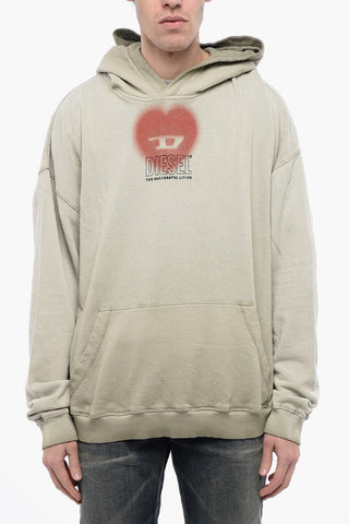 RED TAG UNISEX Felpa Hoodie S-BOXT-HOOD-N10 In Cotone con Stampa Sfumata