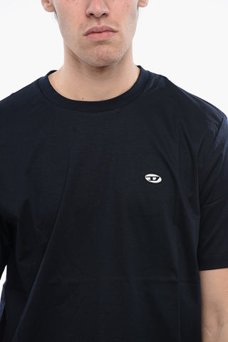 RED TAG UNISEX T-shirt Girocollo T-JUST-DOVAL-PJ a Tinta Unita con Ricamo Monogram