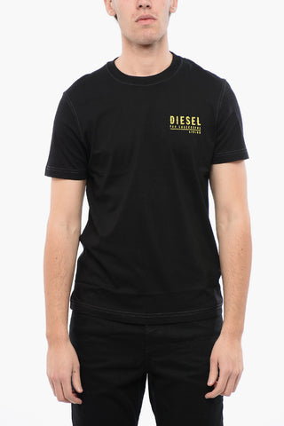 RED TAG T-Shirt Girocollo T-DIEGOR-K72 in Tinta Unita con Logo a Contrasto