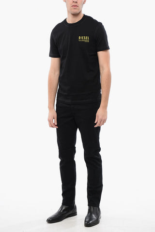RED TAG T-Shirt Girocollo T-DIEGOR-K72 in Tinta Unita con Logo a Contrasto