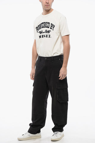 Wide Leg D-FISH Cargo Jeans 23cm L32