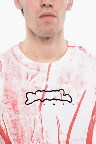RED TAG Crew Neck T-shirt T-JUST-N3 Crinkled Effect
