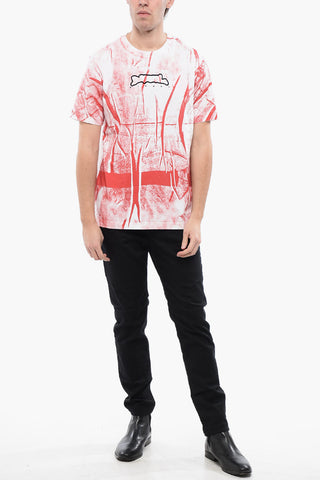 RED TAG Crew Neck T-shirt T-JUST-N3 Crinkled Effect