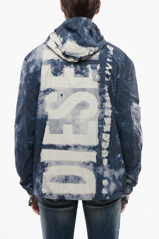RED TAG Acid Wash Effect J-WARRETT Windbreaker with Hood
