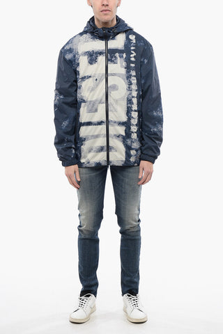 RED TAG Acid Wash Effect J-WARRETT Windbreaker with Hood