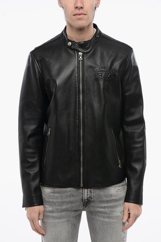 RED TAG Leather L-METALO Jacket with Embossed Logo