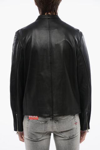 RED TAG Leather L-METALO Jacket with Embossed Logo