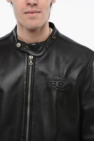 RED TAG Leather L-METALO Jacket with Embossed Logo