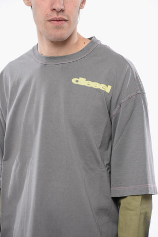 RED TAG T-shirt Girocollo T-WESHER-N3 in Stampa Effetto Acid Wash