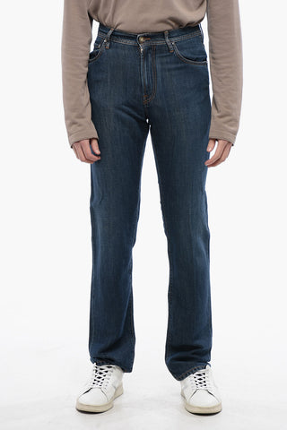 ID LUXURY DENIM Dark-washed Denims with Contrasting Embroidery