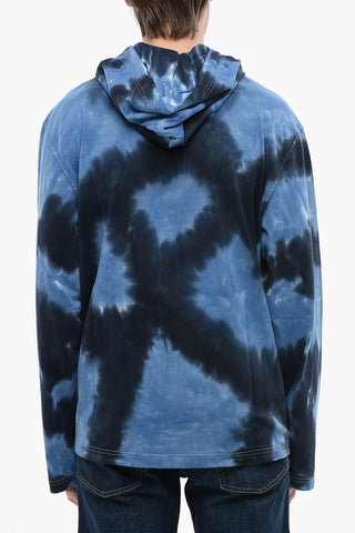 Hoodie T-CRANE-LS-HOOD-N1 mit Tie-Dye-Effekt