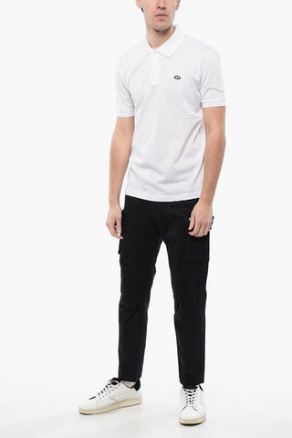 RED TAG Polo T-SMITH-DOVAL-PJ in Tinta Unita con Logo Oval-D