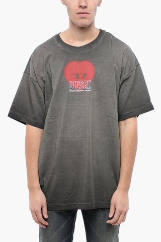 RED TAG UNISEX T-shirt Girocollo T-BUXT-N4 In Cotone Effetto Vintage