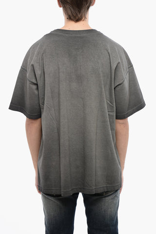RED TAG UNISEX Vintage Effect Cotton T-BUXT-N4 Crew-Neck T-shirt